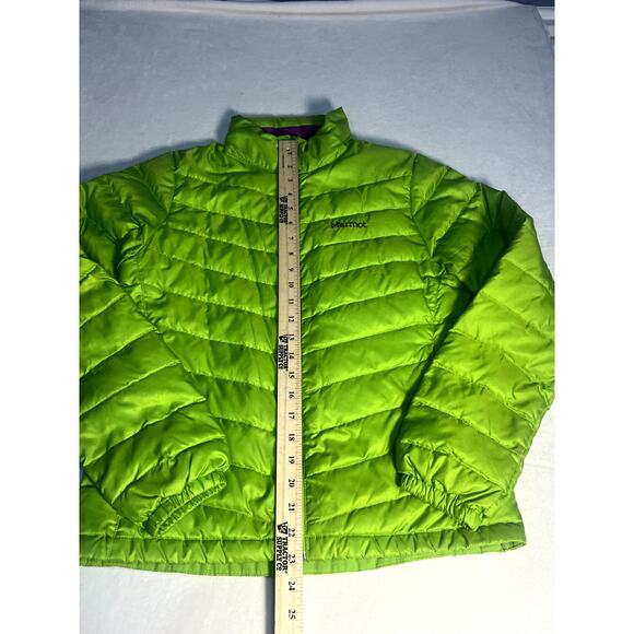 Marmot Down Puffer Jacket Womens Green 700 Down Fill Zip Coat Size Small - Picture 4 of 10